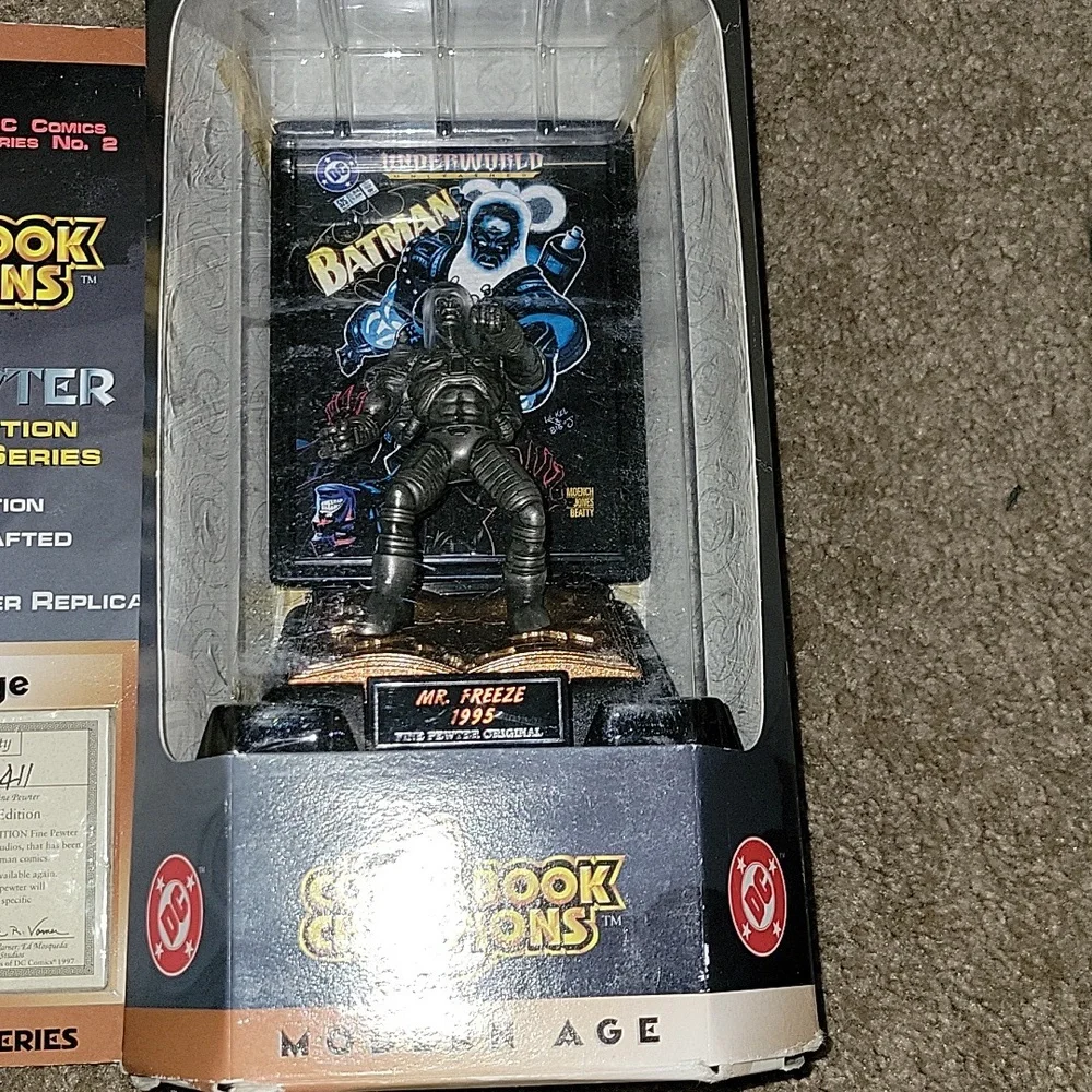Vintage1995 Mr Freeze Batman DC Fine Pewter Original Figure w/COA Comic Book